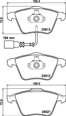 Pagid T2084 - Brake Pad Set, disc brake car-mod.net