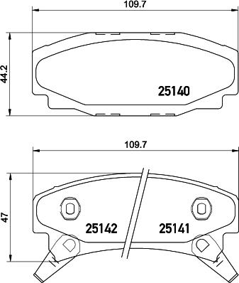 Pagid T2036 - Brake Pad Set, disc brake car-mod.net