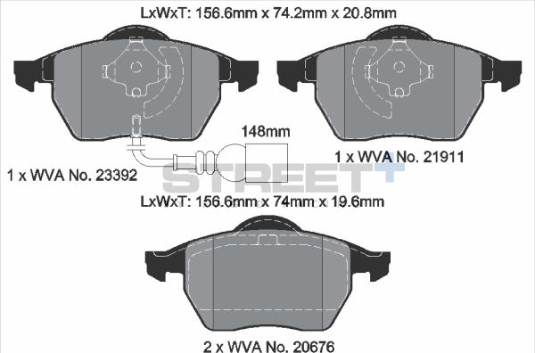 PAGID Racing T8173SP2001 - Brake Pad Set, disc brake car-mod.net