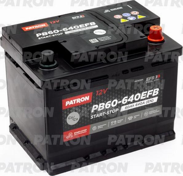 Patron PB60-640EFB - Starter Battery car-mod.net