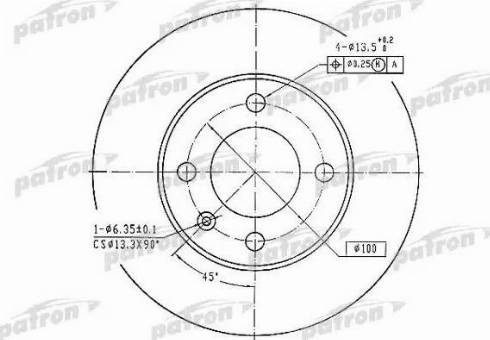 Patron PBD1517 - Brake Disc car-mod.net