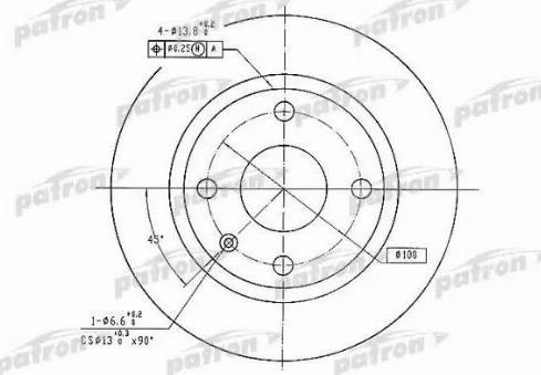 Patron PBD1533 - Brake Disc car-mod.net