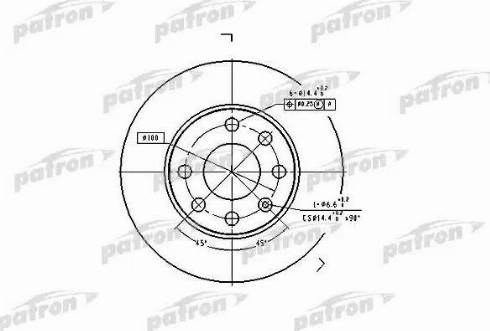 Patron PBD1608 - Brake Disc car-mod.net