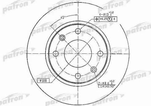 Patron PBD1221 - Brake Disc car-mod.net
