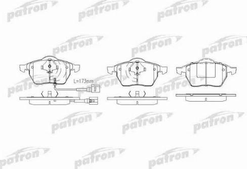Patron PBP1463 - Brake Pad Set, disc brake car-mod.net