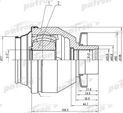 Patron PCV4843 - CV Joint Kit, drive shaft car-mod.net
