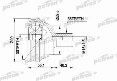 Patron PCV1467 - CV Joint Kit, drive shaft car-mod.net