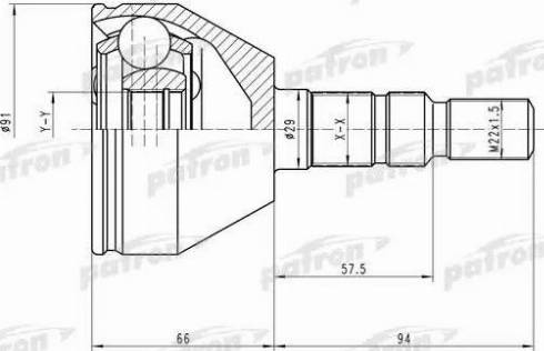Patron PCV1613 - CV Joint Kit, drive shaft car-mod.net