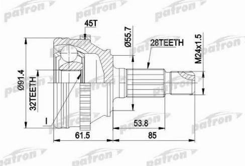 Patron PCV1090 - CV Joint Kit, drive shaft car-mod.net
