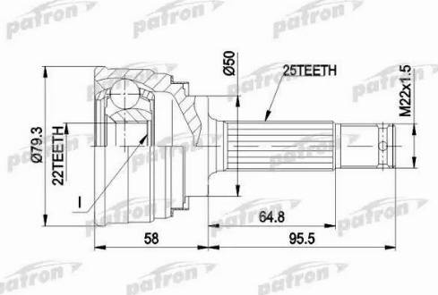 Patron PCV1047 - CV Joint Kit, drive shaft car-mod.net