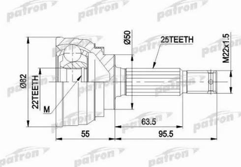 Patron PCV1026 - CV Joint Kit, drive shaft car-mod.net