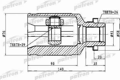 Patron PCV1758 - Drive shaft Joint car-mod.net