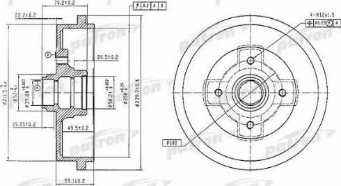 Patron PDR1404 - Brake Drum car-mod.net