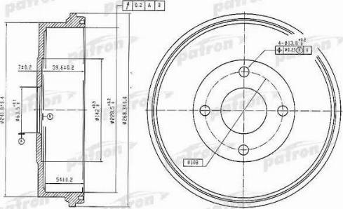 Patron PDR1066 - Brake Drum car-mod.net