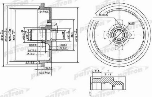 Patron PDR1192 - Brake Drum car-mod.net
