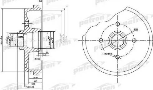 Patron PDR1184 - Brake Drum car-mod.net