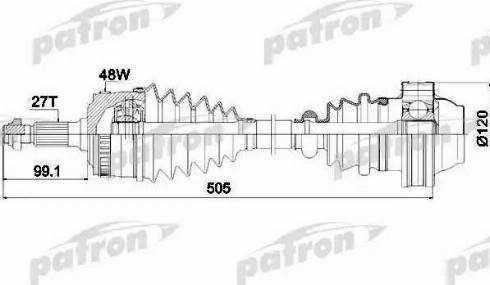 Patron PDS0185 - Drive Shaft car-mod.net