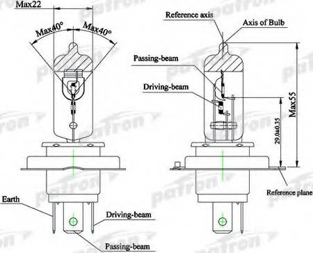 Patron PLH4-75/70 - Bulb, spotlight car-mod.net