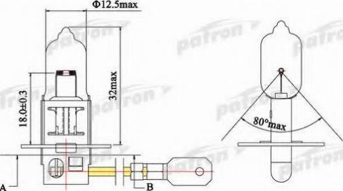 Patron PLH3-12/55 - Bulb, cornering light car-mod.net