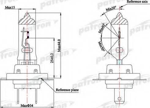 Patron PLH7-12/55 - Bulb, cornering light car-mod.net