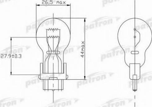 Patron PLP27/7W - Bulb, daytime running light car-mod.net