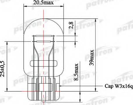 Patron PLW21/5 - Bulb, daytime running light car-mod.net