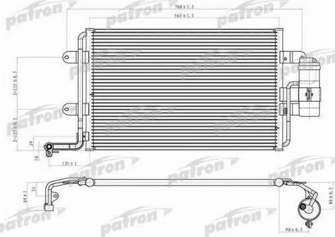 Patron PRS1069 - Condenser, air conditioning car-mod.net