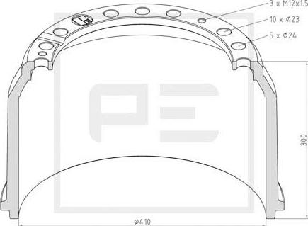 PE Automotive 036.403-97A - Brake Drum car-mod.net