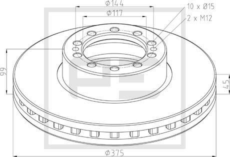 PE Automotive 106.204-00A - Brake Disc car-mod.net
