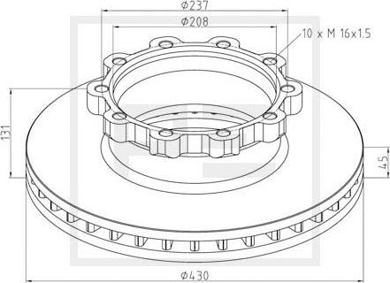 PE Automotive 12610060A - Brake Disc car-mod.net