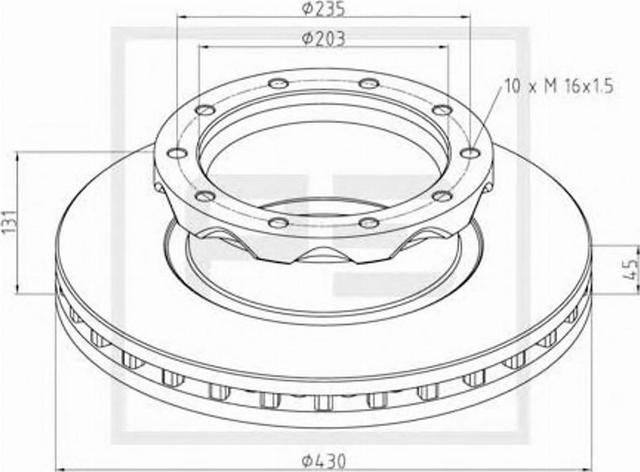 PE Automotive 47600100A - Brake Disc car-mod.net