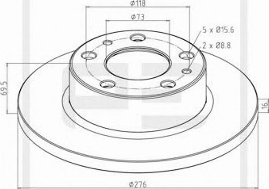 PE Automotive 026.668-10A - Brake Disc car-mod.net