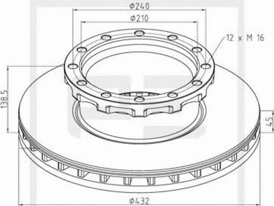 PE Automotive 026.667-10A - Brake Disc car-mod.net