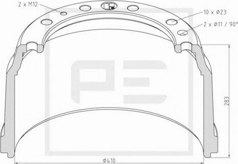 PE Automotive 026.638-00A - Brake Drum car-mod.net