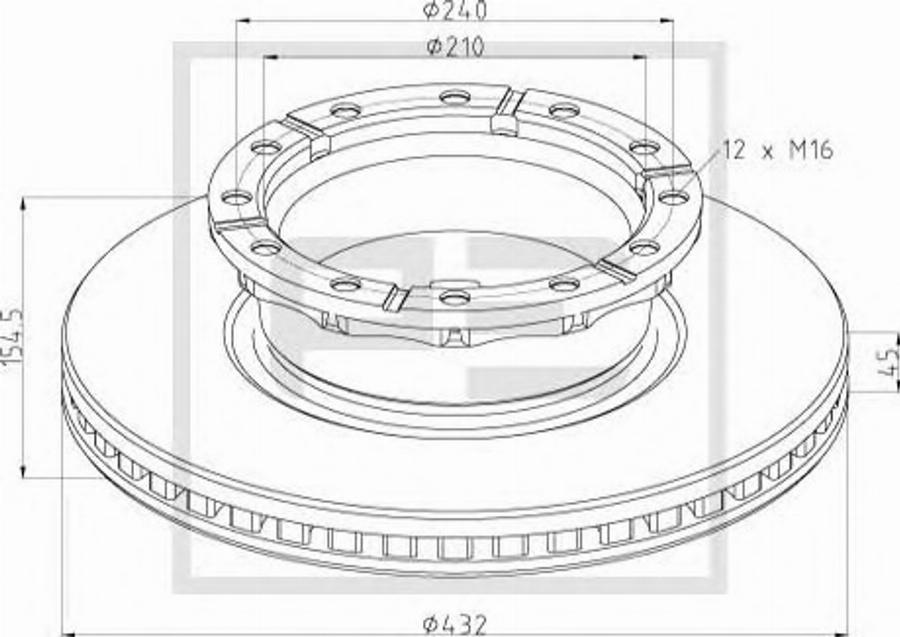 PE Automotive 026.673-10A - Brake Disc car-mod.net