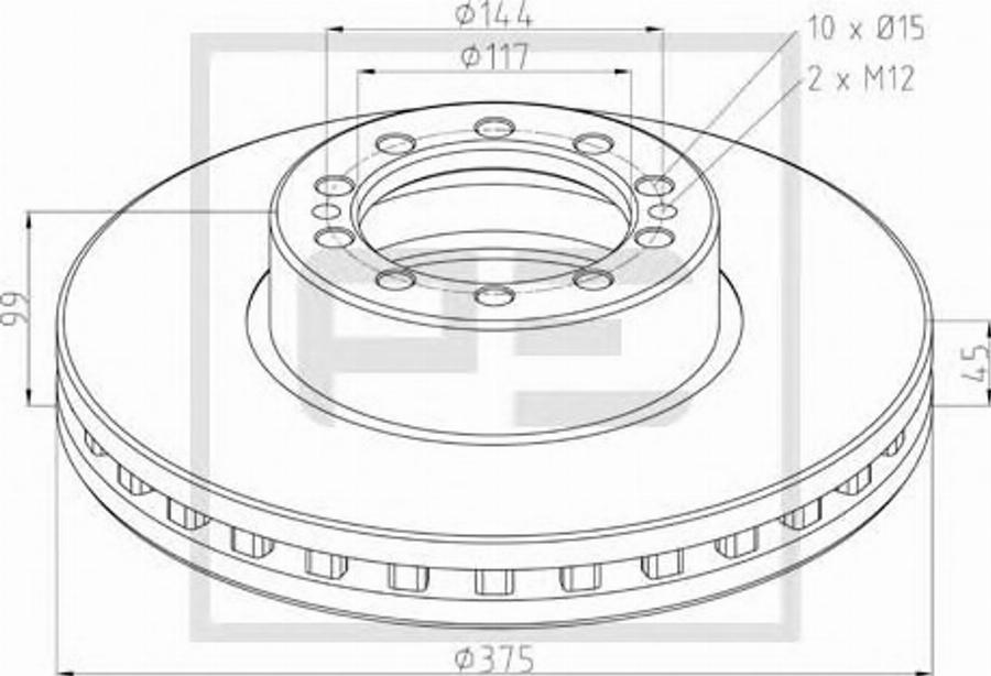 PE Automotive 106.204-00A - Brake Disc car-mod.net
