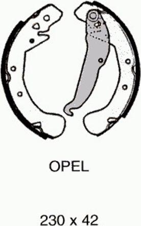 Pex 6.197 - Drum Brake Shoe Set car-mod.net