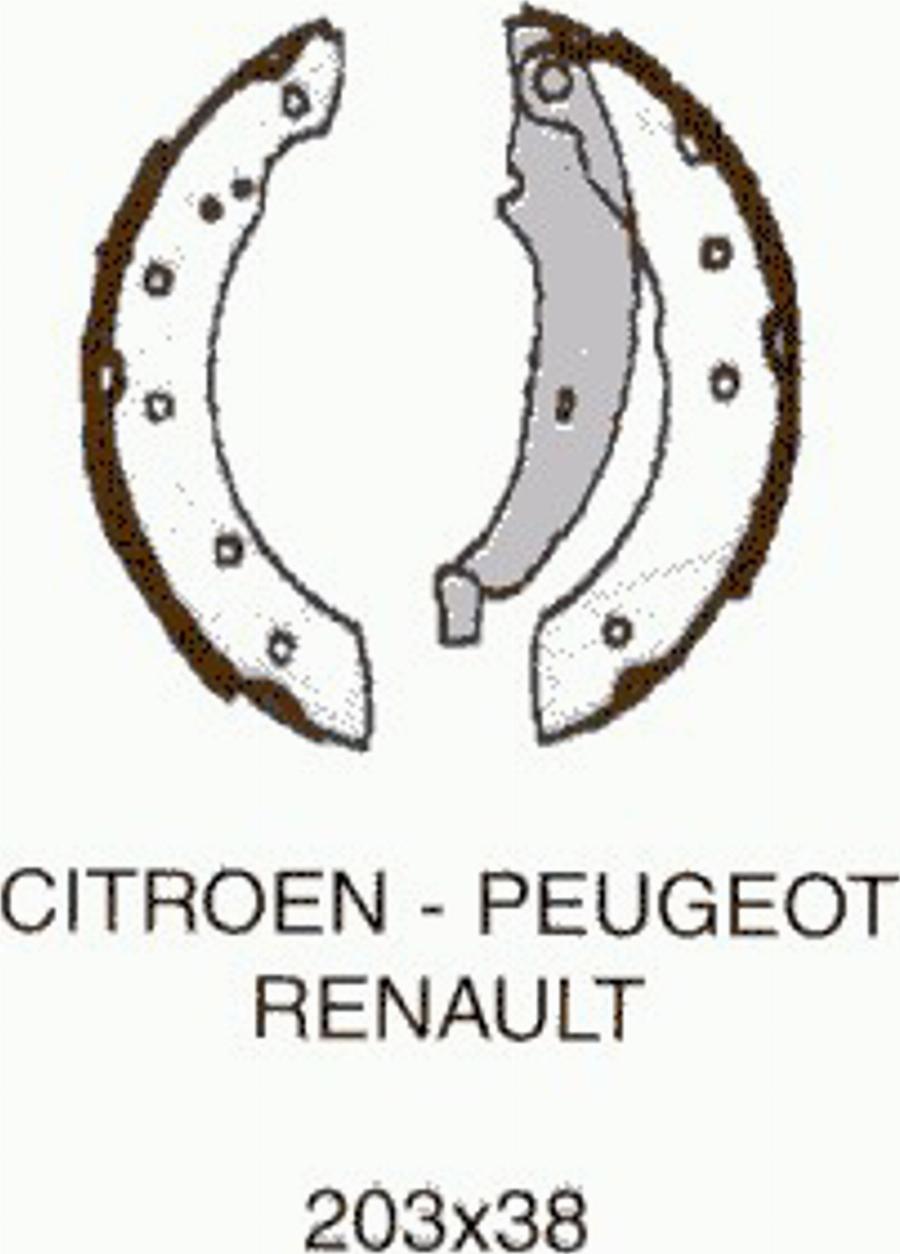 Pex 6.186 - Drum Brake Shoe Set car-mod.net