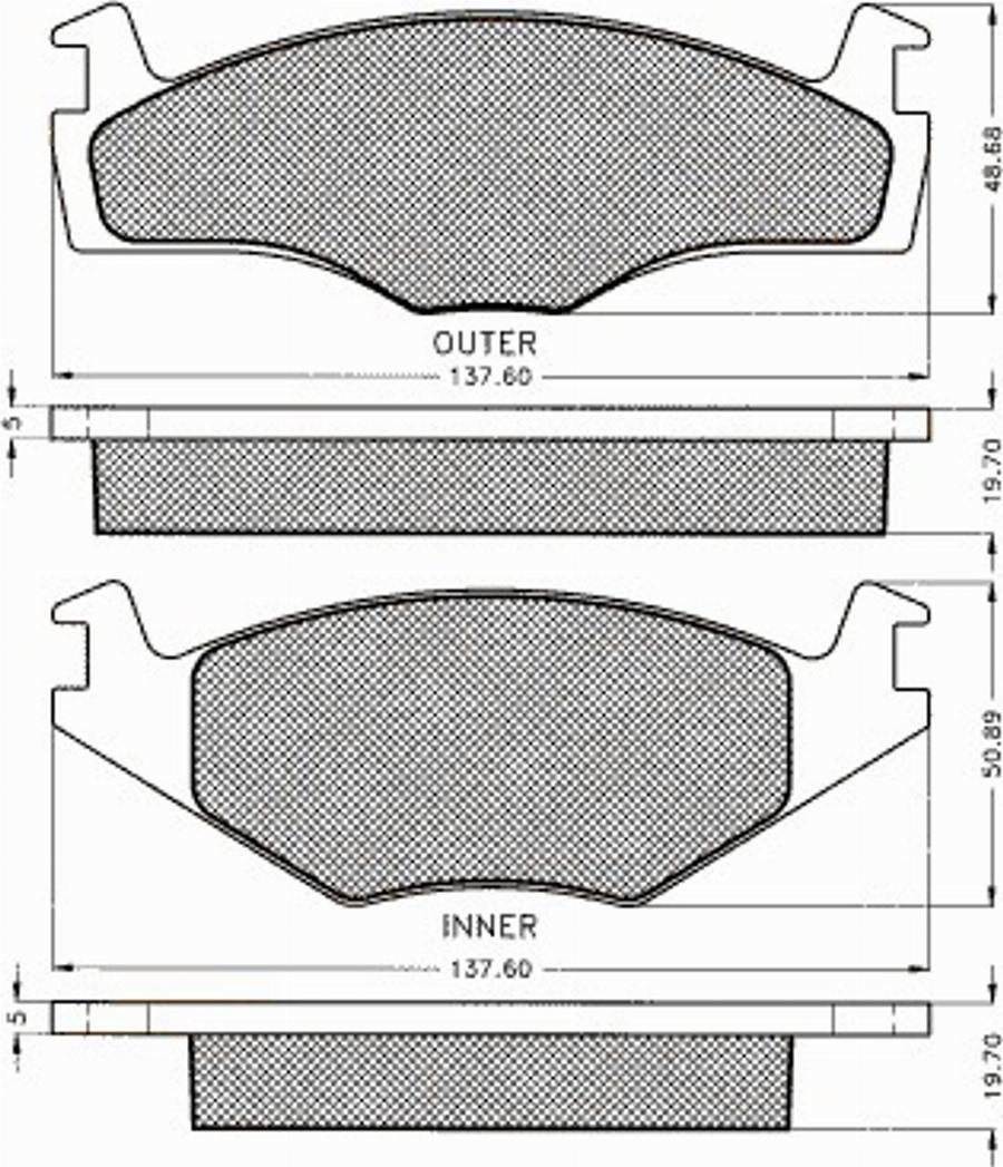 Pex 7.066S - Brake Pad Set, disc brake car-mod.net