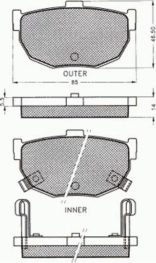 Pex 7120 - Brake Pad Set, disc brake car-mod.net