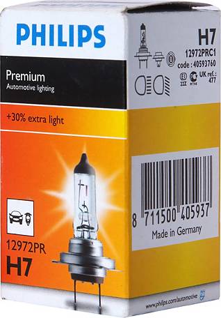 PHILIPS 12972PR - Bulb, headlight car-mod.net