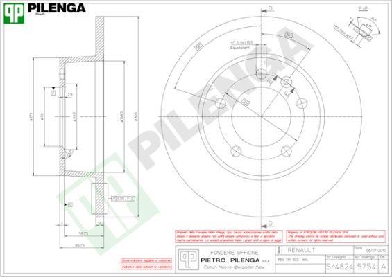 Pilenga 5754 - Brake Disc car-mod.net