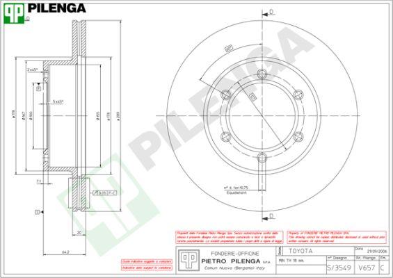 Pilenga V657 - Brake Disc car-mod.net