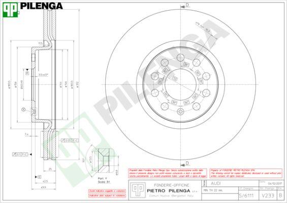 Pilenga V233 - Brake Disc car-mod.net