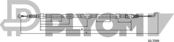 PLYOM P763059 - Cable, parking brake car-mod.net