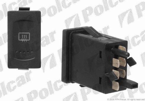 Polcar 9548P-40 - Switch, rear window heating car-mod.net