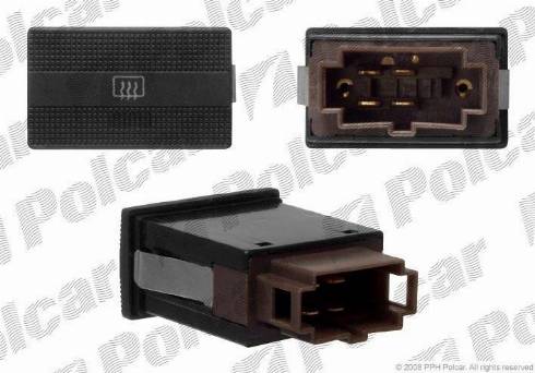 Polcar 9547P-40 - Switch, rear window heating car-mod.net