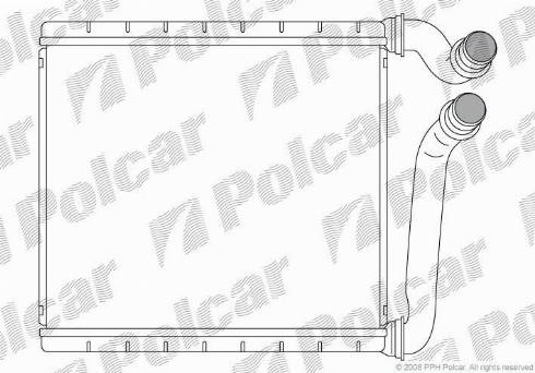 Polcar 9555N81X - Heat Exchanger, interior heating car-mod.net