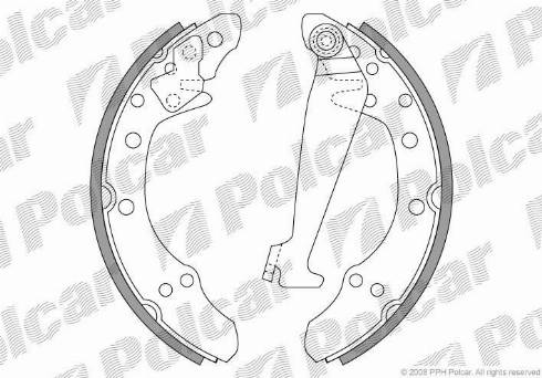 Polcar LS1625 - Drum Brake Shoe Set car-mod.net
