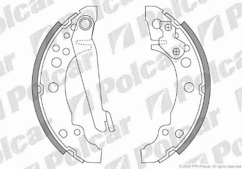 Polcar LS1276 - Drum Brake Shoe Set car-mod.net